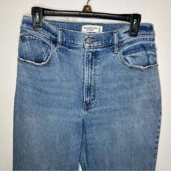Abercrombie & Fitch Curve Love Ultra High Rise 90's Straight 30 - Picture 3 of 8